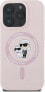 Karl Lagerfeld Karl Lagerfeld KLHMP16SSCMKCRHP iPhone 16 6.1" różowy/pink hardcase Silicone Karl&Choupette Heads Ring MagSafe standard