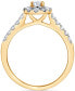 ფოტო #7 პროდუქტის Diamond Oval Halo Bridal Set (1 ct. t.w.) in 14k Gold