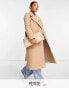 Forever New Petite formal wrap coat with tie belt in camel US 10 - фото #2