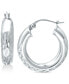 Small Embellished Hoop Earrings in Sterling Silver, 20mm, Created for Macy's