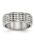 Фото #1 товара Stainless Steel Polished 8mm Studded Band Ring