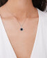 Фото #3 товара Black and White Diamond 1/4 ct. t.w. Cushion Square Pendant Necklace in Sterling Silver