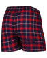 Фото #3 товара Men's Navy, Red Houston Texans Ledger Flannel Boxers