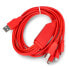 Фото #2 товара Multifunctional 4-in-1 cable with USB A - USB B, miniUSB, microUSB, USB type C connector - 180cm - red - SparkFun CAB-21272
