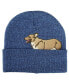 ფოტო #1 პროდუქტის Men's Ein Blue Peek A Boo Marl Roll Cuffed Plain Skull Knitted Embroidered Beanie hat