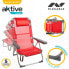 Folding Chair with Headrest Aktive Menorca Red 48 x 90 x 60 cm (2 Units)