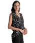 Women's Printed Surplice Sleeveless Top