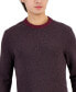 Men's Slim Fit Long-Sleeve Novelty Stitch Crewneck Sweater