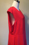 Anne Klein Women's Textured Button Shoulder Sleeveless Sheath Dress Red 16