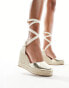 Фото #2 товара schuh closed toe wedge espadrilles in gold