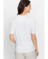 Фото #3 товара Women's 100% Cotton Short Sleeve Placement Print T-Shirt