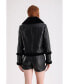 ფოტო #4 პროდუქტის Women's Shearling Jacket, Black