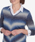 Petite Classics Chevron Ombre Woven Sweater