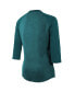 ფოტო #2 პროდუქტის Women's Threads Midnight Green Philadelphia Eagles Super Bowl LVII Desert Tri-Blend Raglan 3/4 Sleeve T-shirt
