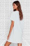 Фото #2 товара Sportswear Reflector Dress White Reflektörlü Pamuklu Elbise Beyaz