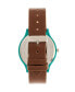 ფოტო #3 პროდუქტის Unisex Glitter Brown Leatherette Strap Watch 36mm