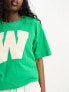 Фото #2 товара Wrangler girlfriend loose fit t-shirt in green