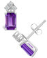 Фото #2 товара Серьги Macy's Amethyst & Diamond Stud