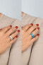 Фото #4 товара Bold silver ring with blue opal RI130WB