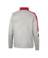 ფოტო #2 პროდუქტის Men's Gray and Red Wisconsin Badgers Bushwood Fleece Quarter-Zip Jacket