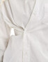 Фото #3 товара Reclaimed Vintage shirt multi-way asymmetric wrap shirt in off white