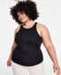 Фото #1 товара Trendy Plus Size Ribbed Tank Top, Created for Macy's