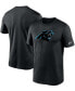 Фото #1 товара Men's Big and Tall Black Carolina Panthers Logo Essential Legend Performance T-shirt