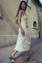 Фото #1 товара Платье из рельефного хлопка со сборками ZARA