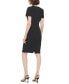 Women's V-Neck Button Sheath Dress