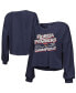 ფოტო #1 პროდუქტის Women's Navy Florida Panthers 2024 Stanley Cup Champions Off-Shoulder Long Sleeve V-Neck T-Shirt