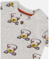 ფოტო #2 პროდუქტის Baby Boy Organic Cotton Top And Short Set Heather Beige With Printed Dog - Infant