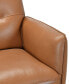 Фото #7 товара Jeddo 35" Leather Swivel Accent Chair, Created for Macy's