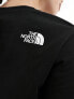 The North Face Simple Dome cropped logo t-shirt in black