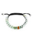 ფოტო #2 პროდუქტის Unisex Boho Natural Gemstone Natural Light Green Jade Multi Donut Disc Bracelet For Women Adjustable Slider Cord 7-9”