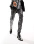 Фото #4 товара ASOS DESIGN super skinny velvet sequin suit trousers in silver