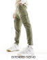 ASOS DESIGN tapered cargo trousers in khaki