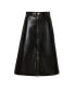 ფოტო #1 პროდუქტის Women's Tumbled Leather Skirt