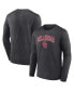 Фото #1 товара Men's Heather Charcoal Oklahoma Sooners Campus Long Sleeve T-shirt