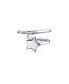 ფოტო #2 პროდუქტის American Patriotic Celestial Rock Star Initial Wire Cartilage Ear Cuffs For Women Clip Wrap Helix Non Pierced Earrings .925 Sterling Silver