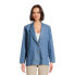 Фото #1 товара Time and Tru Women's Denim Relaxed Mid-Length Blazer Size XL (16-18)