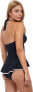 Profile by Gottex 281132 Women's Belle Curve Halter Tankini, Black/White, Sz 8