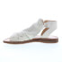 Фото #5 товара Miz Mooz Fifi 279048 Womens White Leather Hook & Loop Strap Sandals Shoes 6