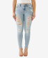 ფოტო #1 პროდუქტის Women's Halle No Flap Big T Super Skinny Jeans