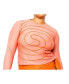 Фото #3 товара Women's Alyssa Long Sleeve Spiral Swim Shirt