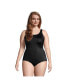 Plus Size DD-Cup Chlorine Resistant Scoop Neck Soft Cup Tugless Sporty One Piece Swimsuit