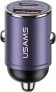 Ładowarka Usams Ładowarka samochodowa USAMS C38 USB-A, USB-C 30W PD Fast Charge fioletowy/purple - фото #1