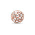 Фото #1 товара Thomas Sabo Damen Bead Charm-Einhänger Crushed Pavé 925 Silber rosegold K0105-416-14