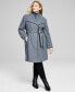 ფოტო #1 პროდუქტის Womens Plus Size Belted Asymmetric Wrap Coat, Created for Macys