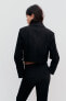 Фото #6 товара Короткий пиджак с воротником рубашки ZARA