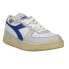 Фото #2 товара Diadora Mi Basket Row Cut Lace Up Mens Blue, White Sneakers Casual Shoes 176282